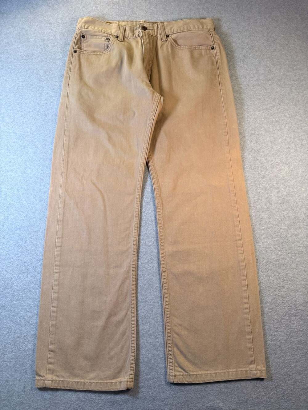 Levi's Men's Straight Fit Beige Twill 505 Jeans Pants